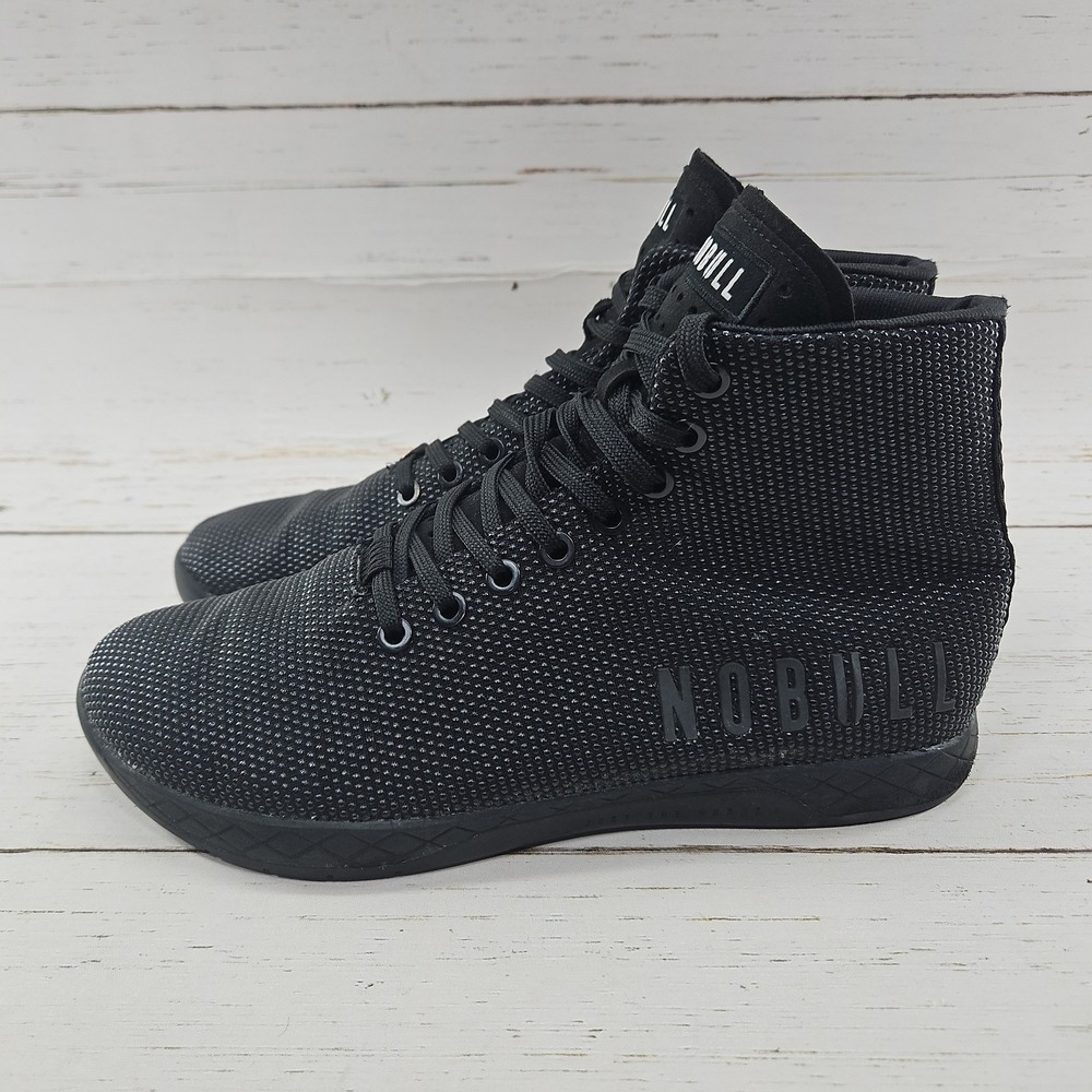 NoBull Outwork Hi Top Shoes Womens 9 Black Crossfit Weight Training Sneaker